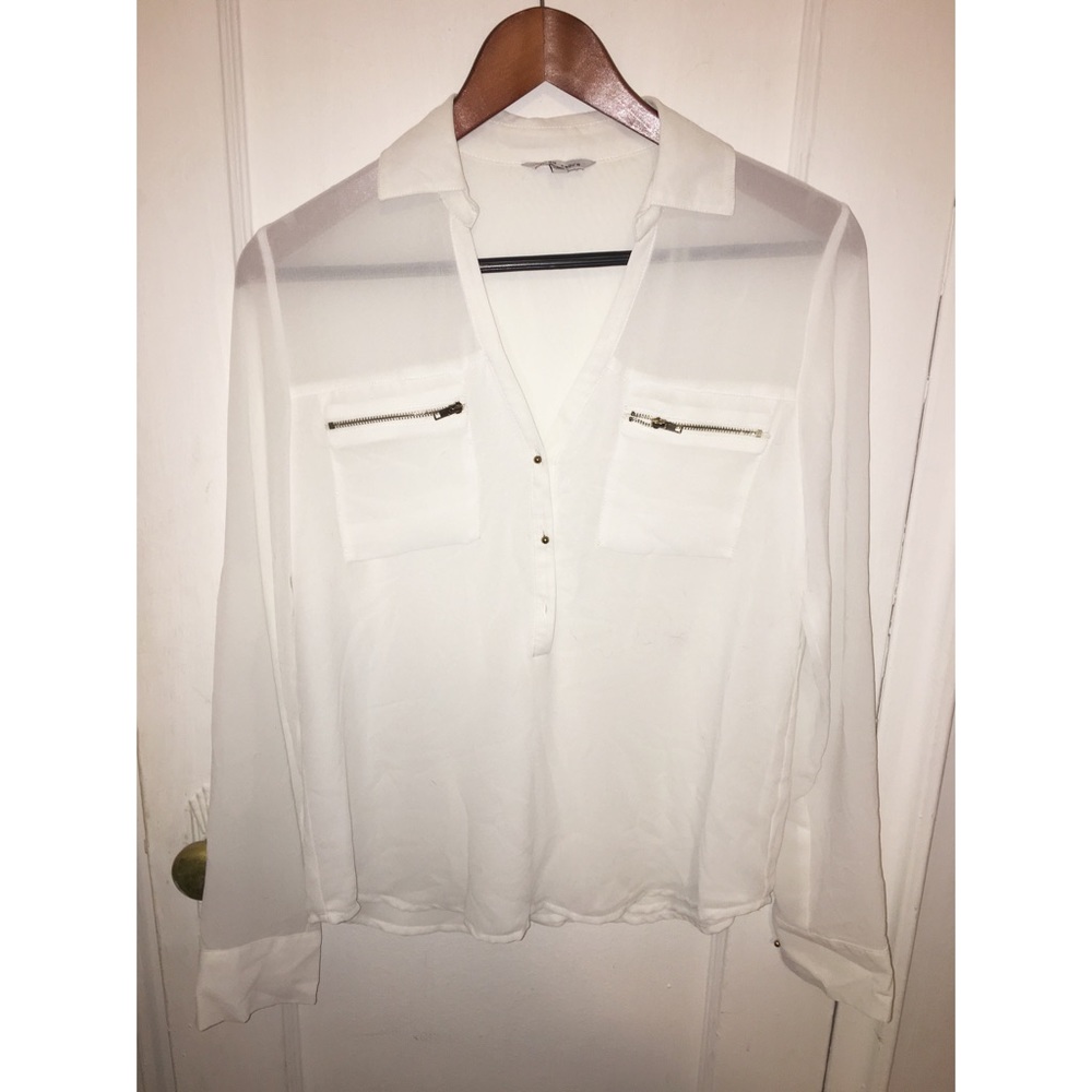 Gorgeous sheer white blouse from Naked Zebra